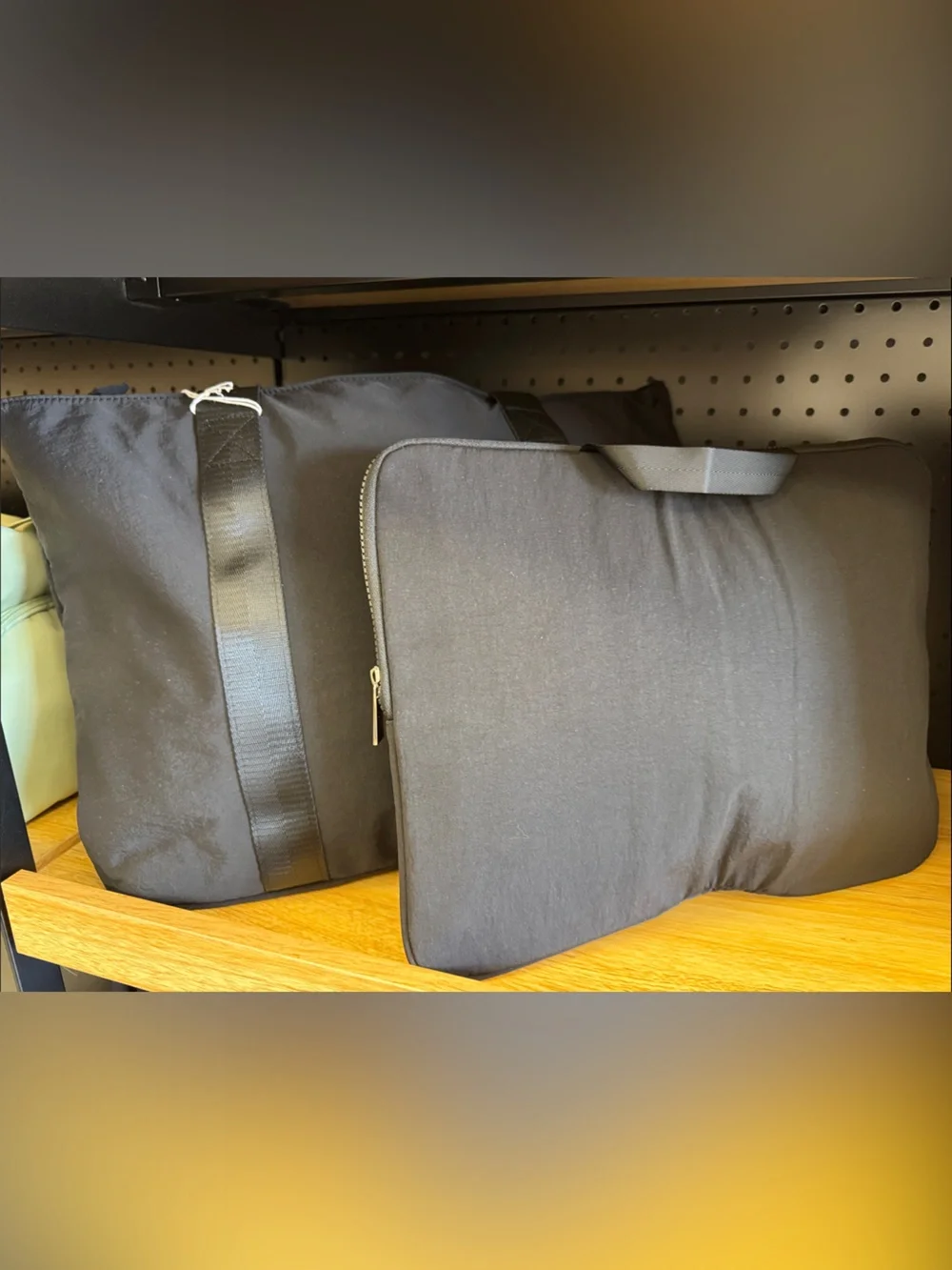 Men's Black Travel Laptop Sleeve and Pouch Set